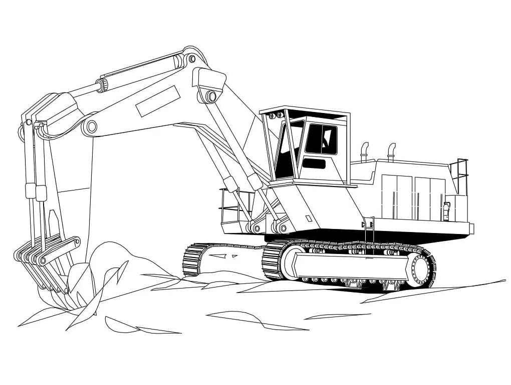 Excavator 2 coloring page download, print or color online for free