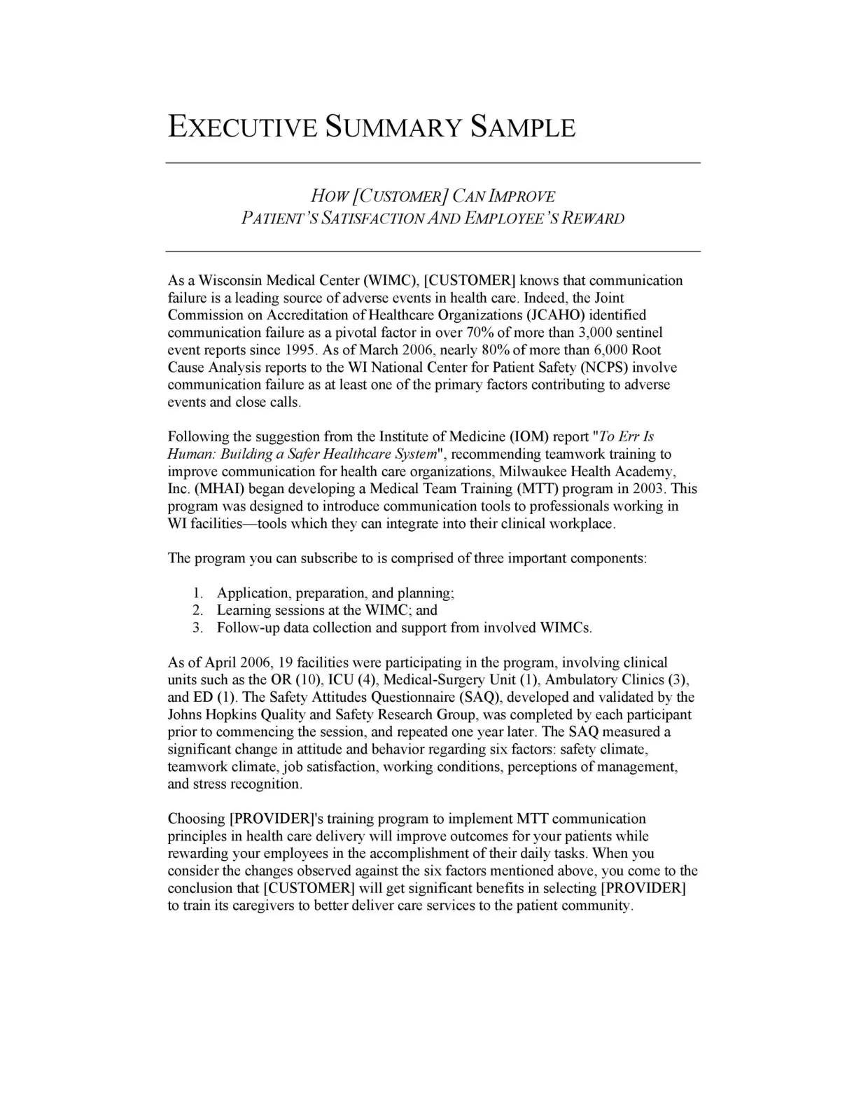 30+ Perfect Executive Summary Examples & Templates - Template Lab