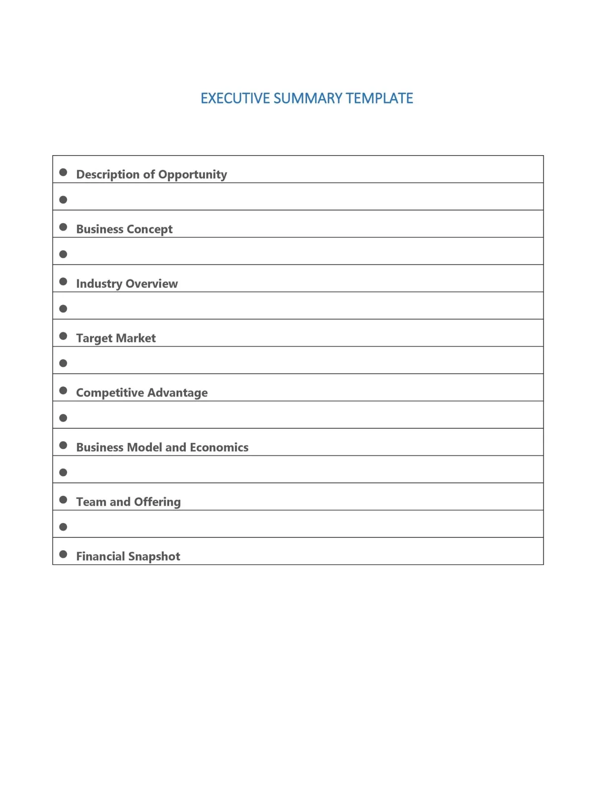 30+ Perfect Executive Summary Examples & Templates - Template Lab