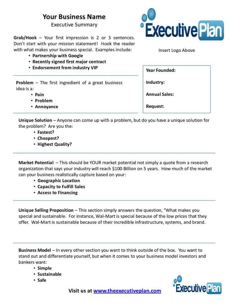 21+ Free 43+ Free Executive Summary Templates - Word Excel Formats