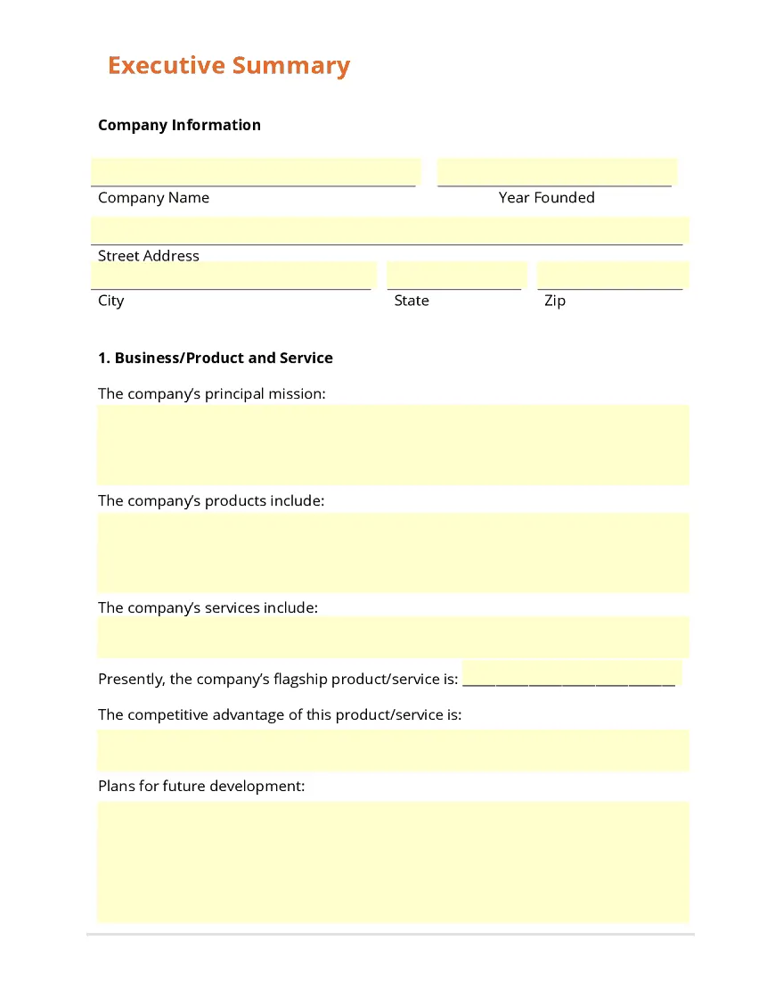 21+ Free 43+ Free Executive Summary Templates - Word Excel Formats