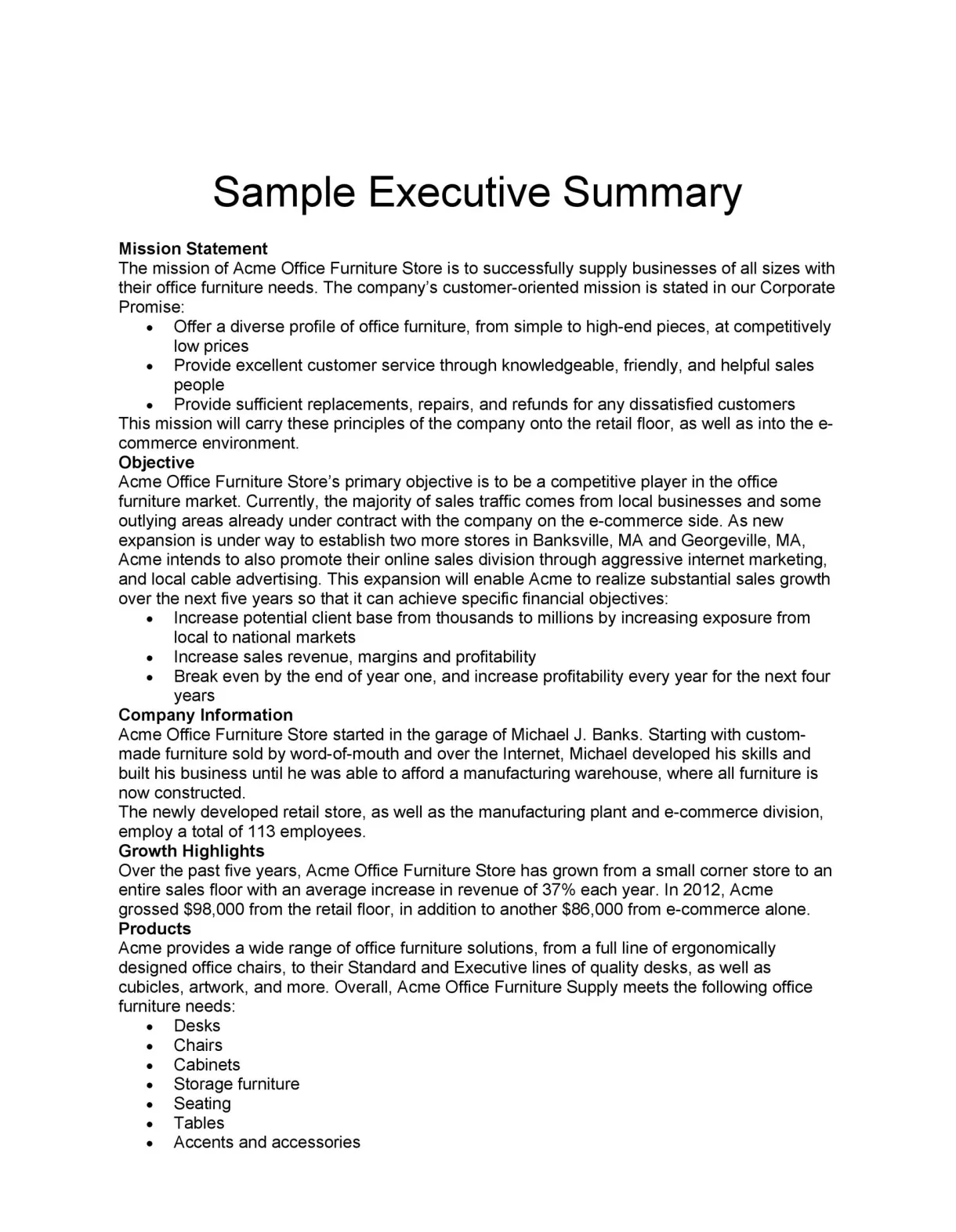 30+ Perfect Executive Summary Examples & Templates ᐅ TemplateLab