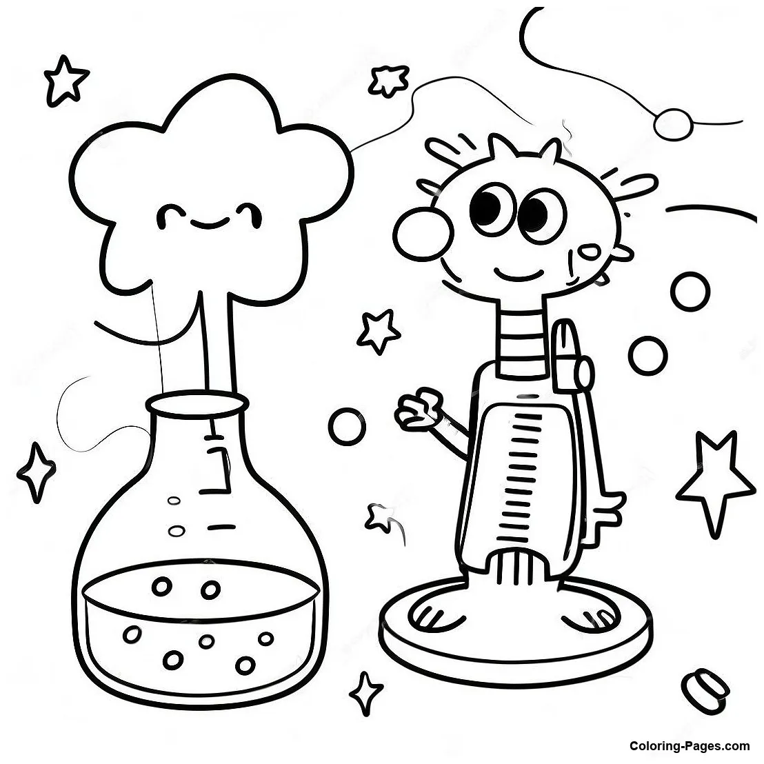 Exciting science coloring-pages printable coloring page
