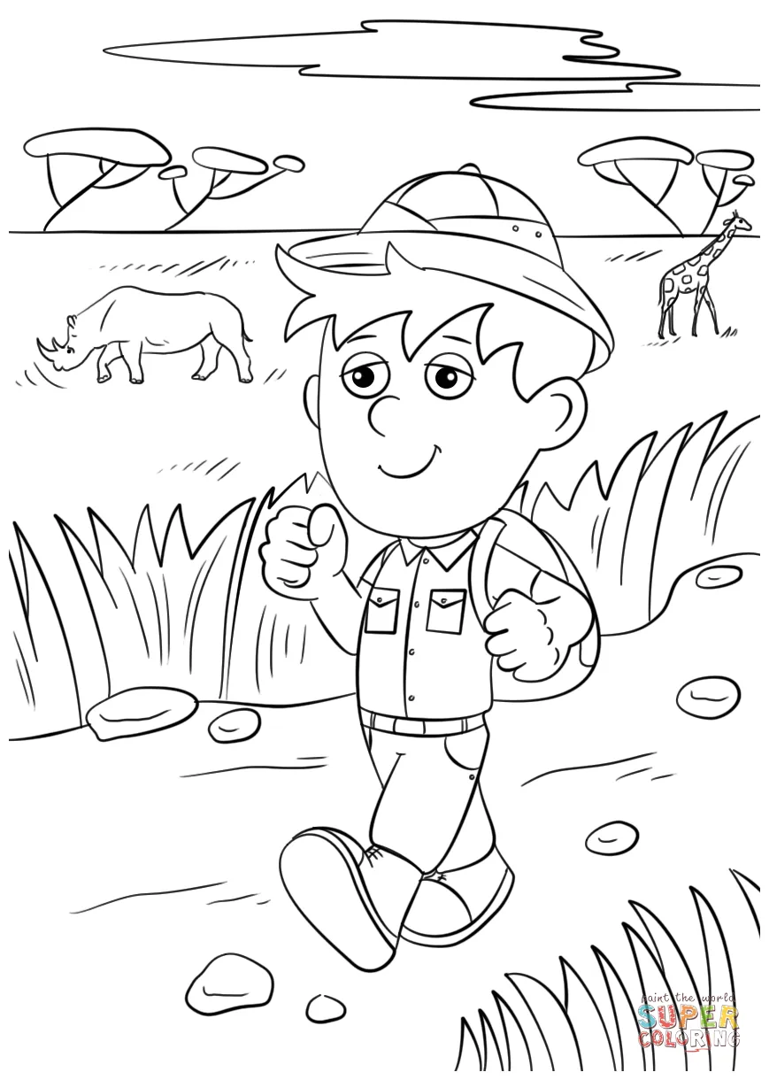 Safari free printable coloring pages