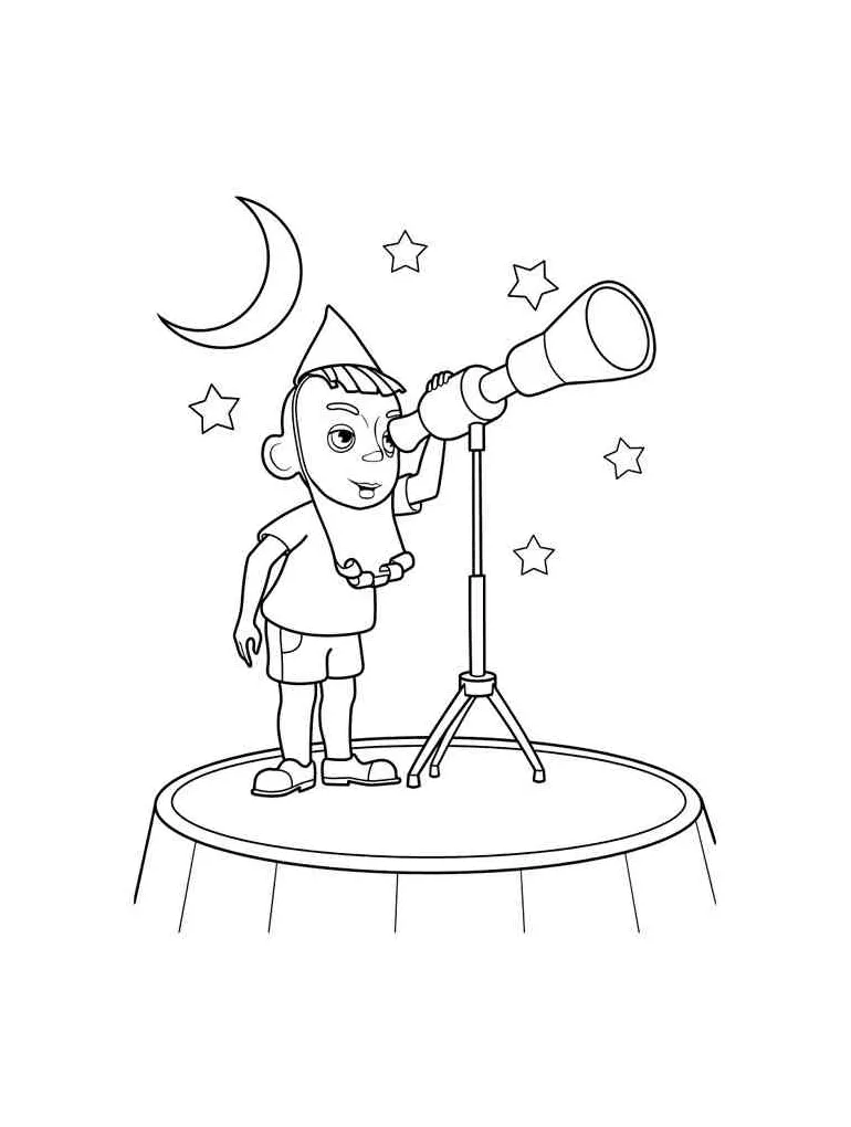 Telescope coloring pages