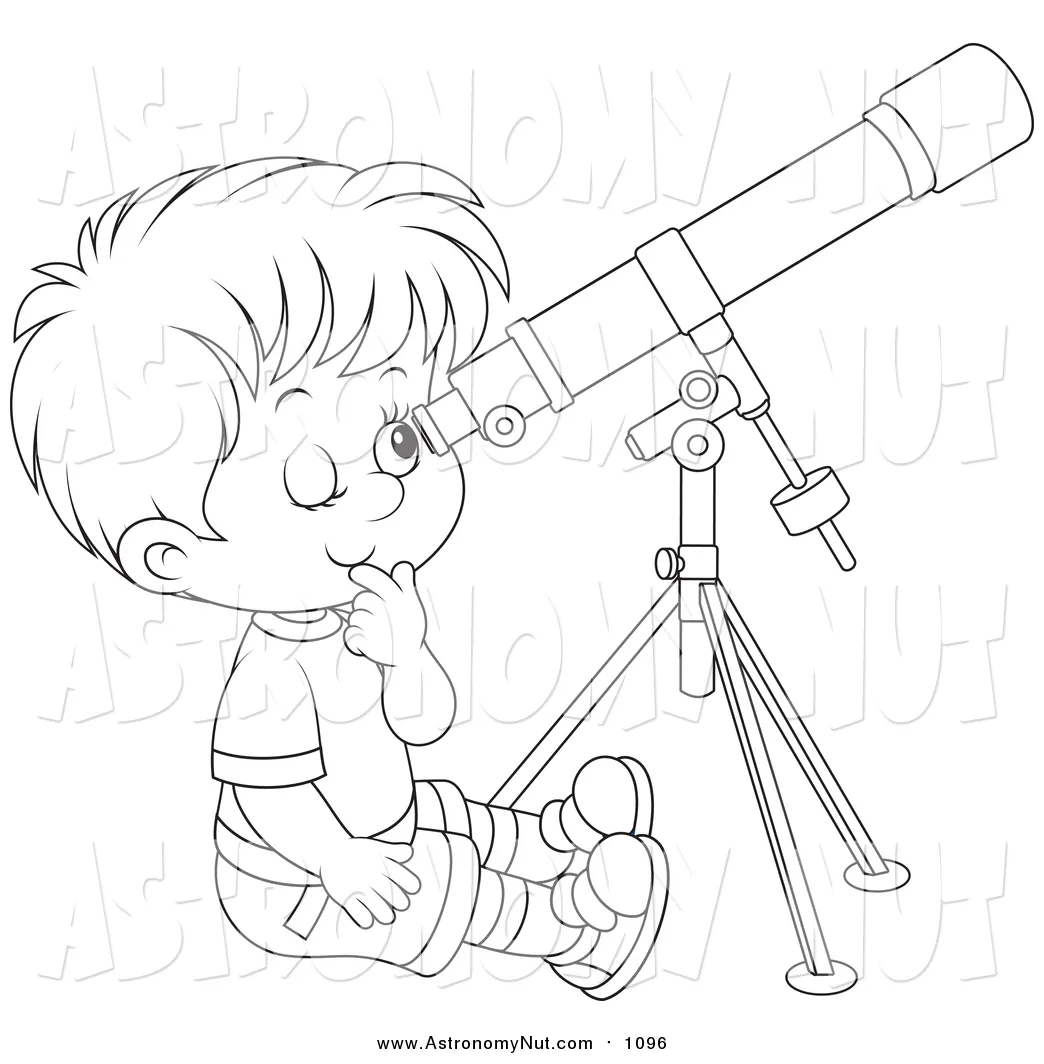 Telescope coloring page at getcolorings free printable colorings