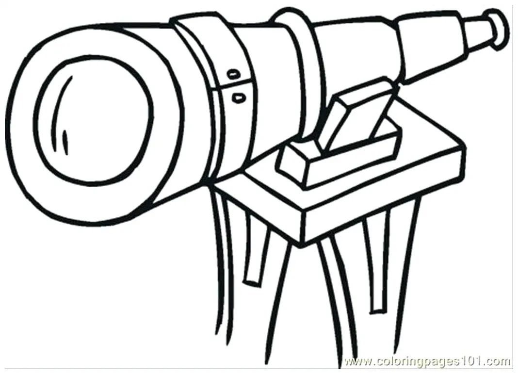 Telescope coloring page at getcolorings free printable colorings