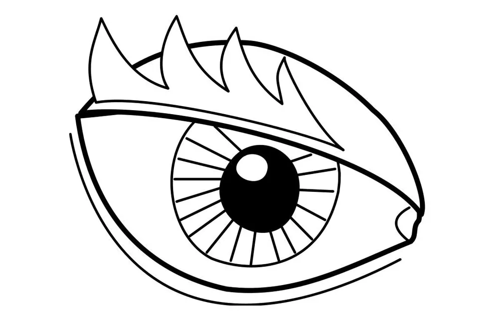Eye coloring page on clipartmag