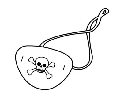 Paper pirate eye patch coloring page printable coloring page