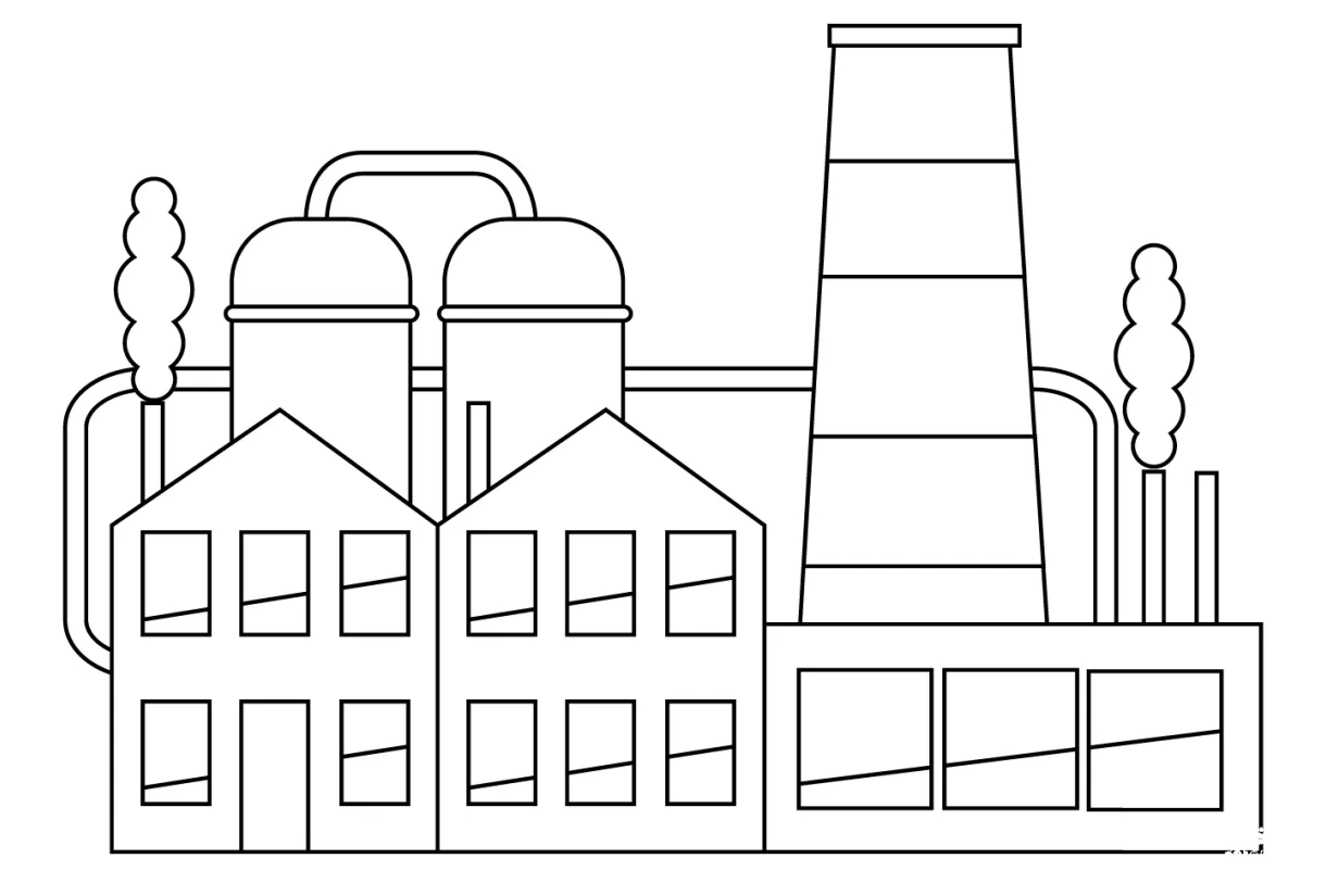 Factory coloring page colouringpages