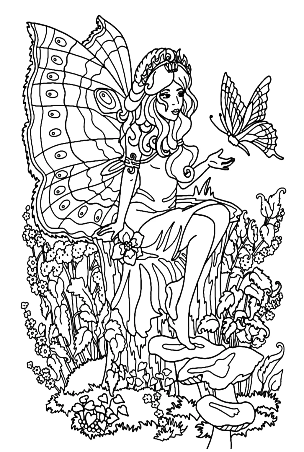 Coloring page fairy free printable coloring pages