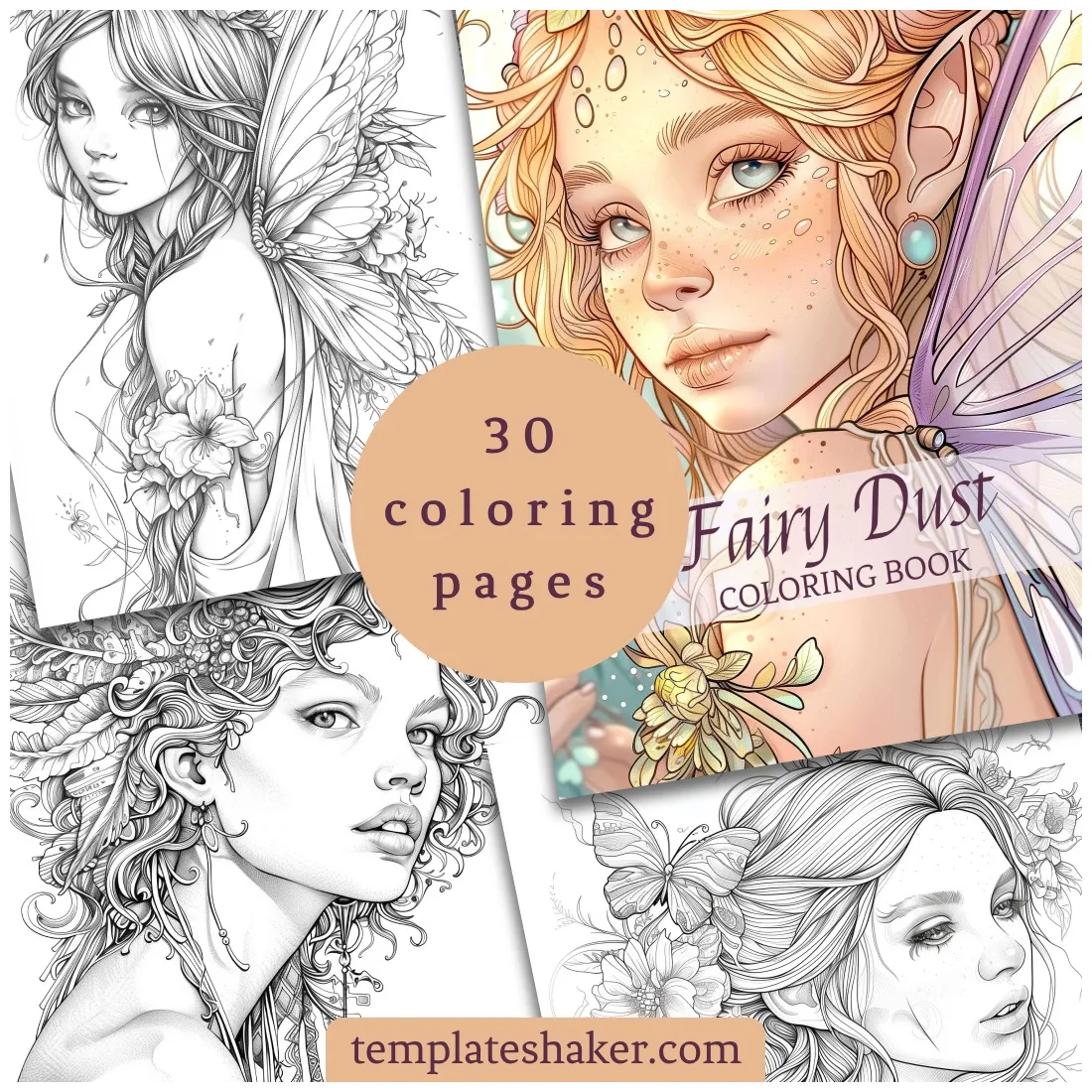 Fairy Dust — Premium Coloring Book – Template Shaker