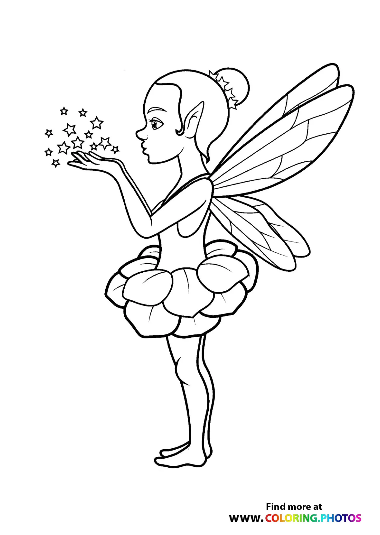 Fairy with magic dust - Coloring Pages for kids