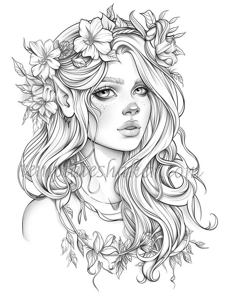 Fairy Coloring Page - Part of 'Fairy Dust' Coloring Book | Coloring