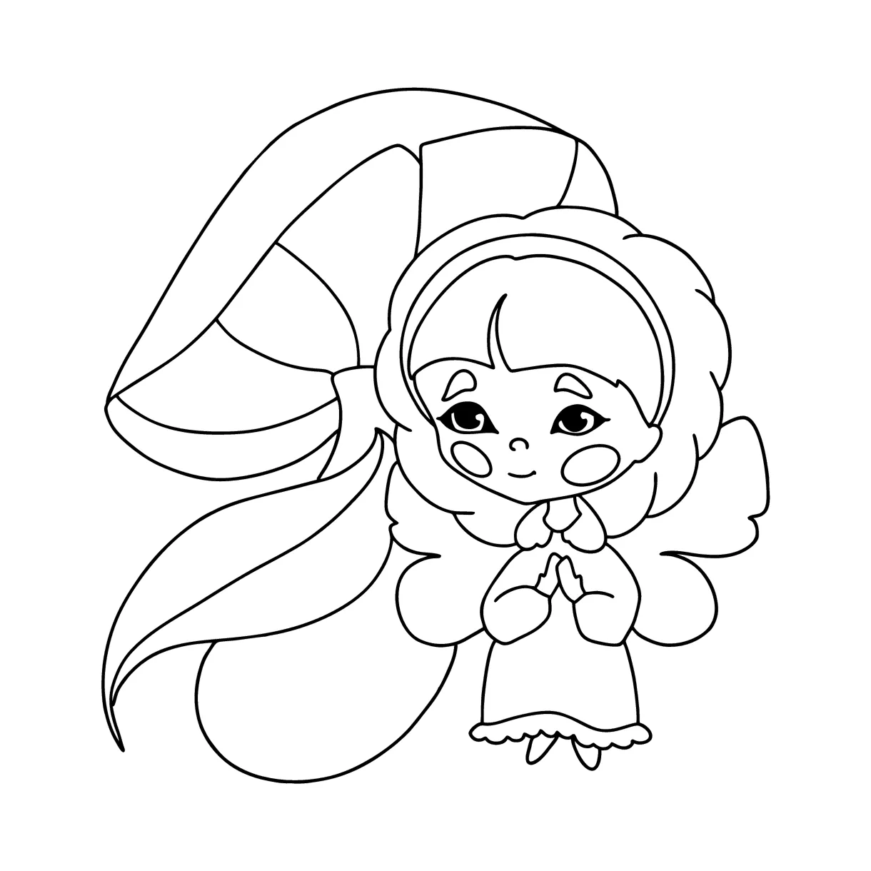 fairy and mushroom coloring page ♥ Online and Print for Free!