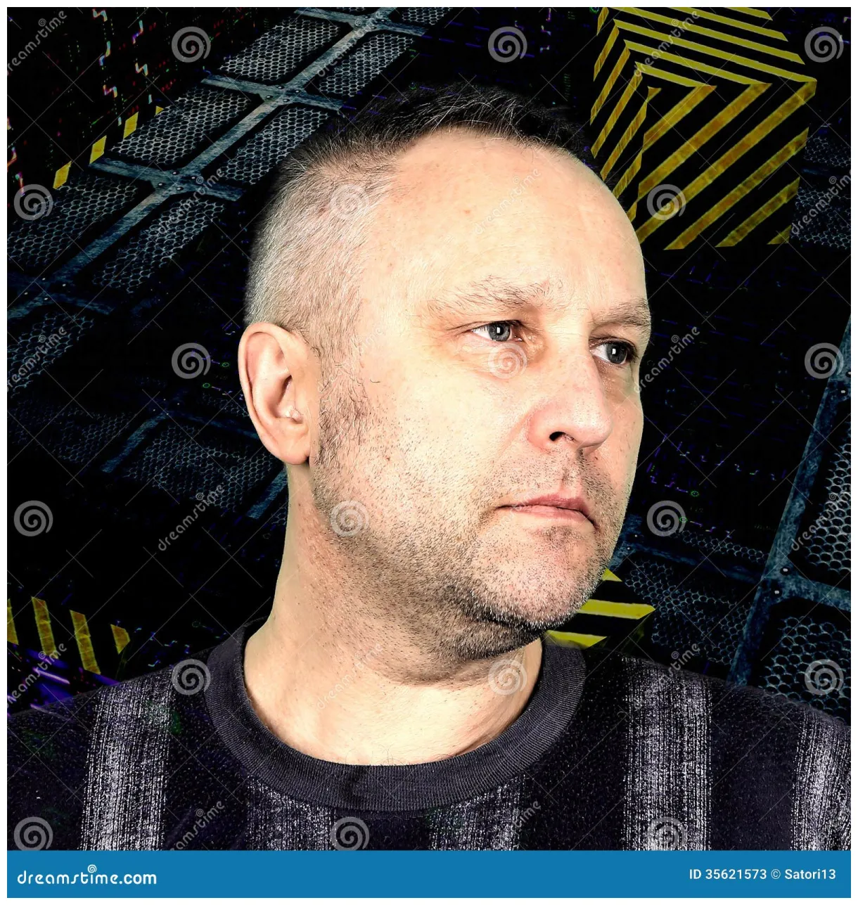 Scientist portrait stock . of male, spectacles 35621573