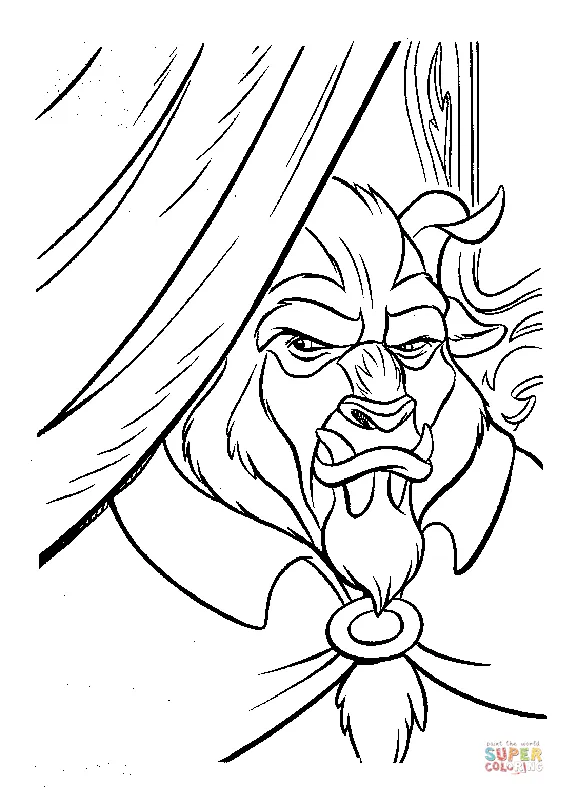 Beast coloring page free printable coloring pages