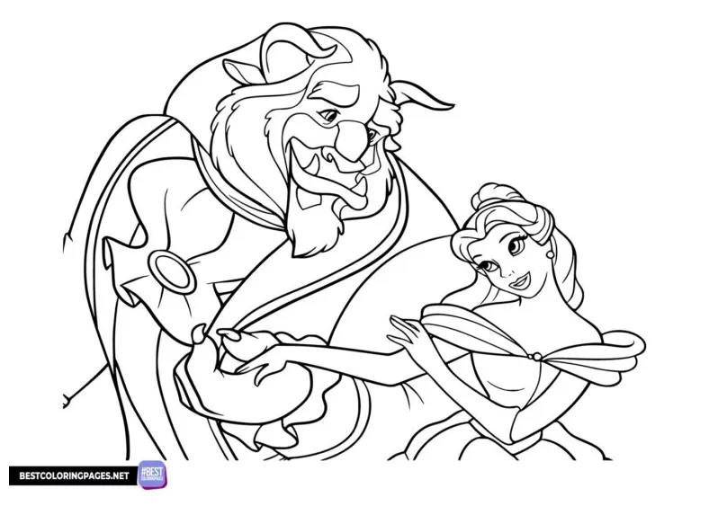 Printable coloring page the beast free printable coloring pages