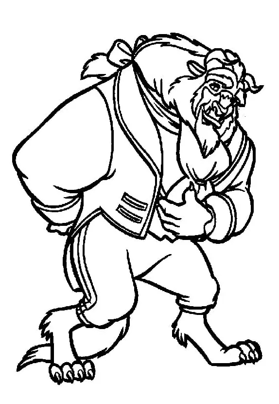 The beast coloring page free printable coloring pages