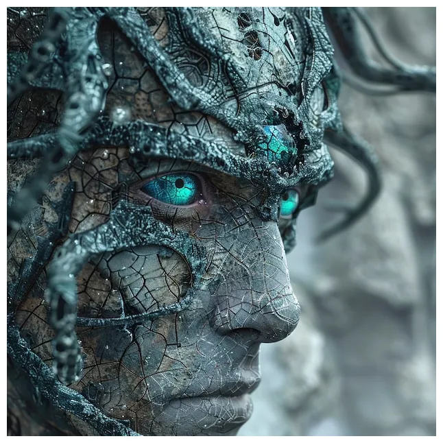 Free portrait of fantasy male creature from the sea