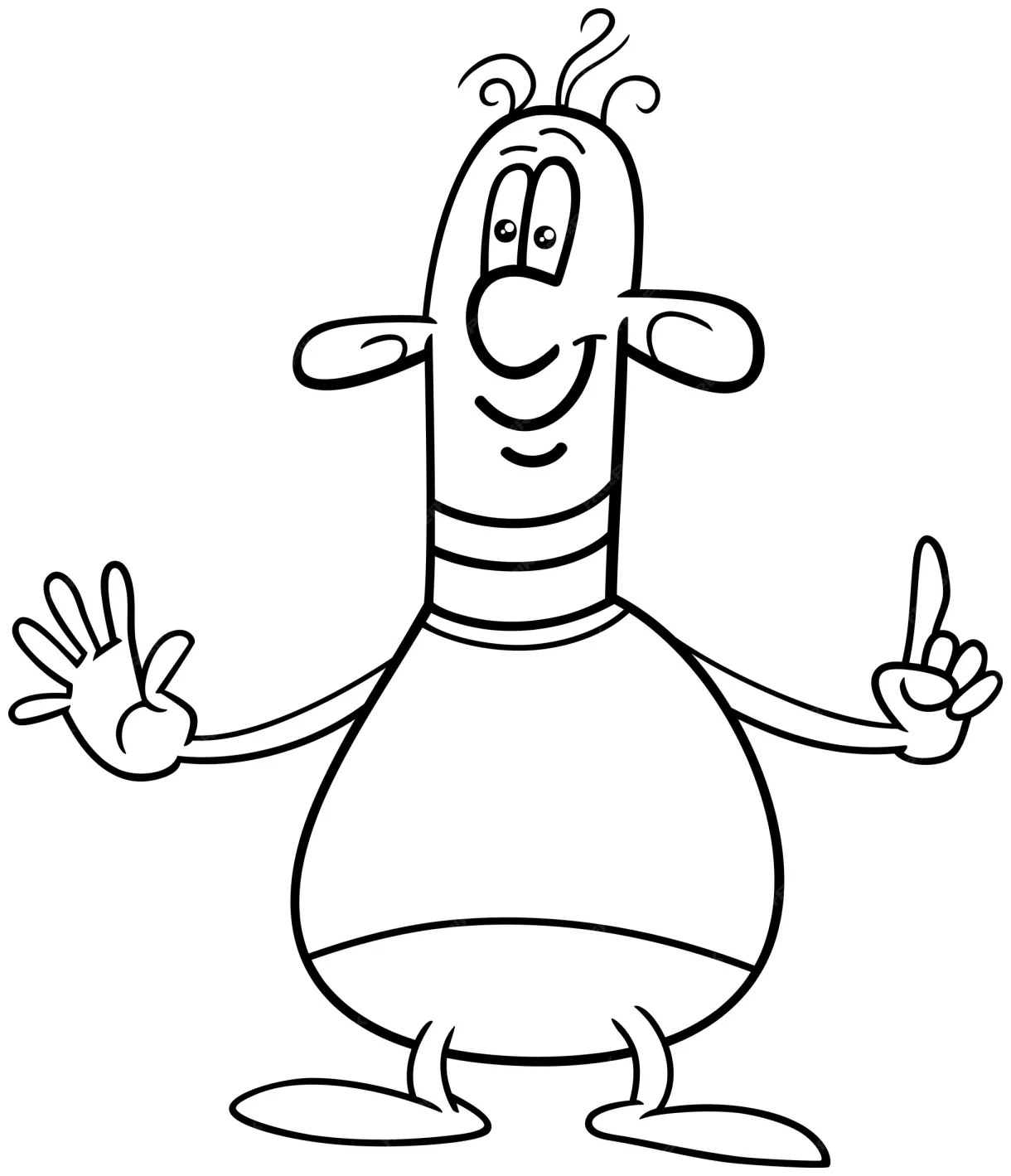 Premium vector fantasy character coloring page