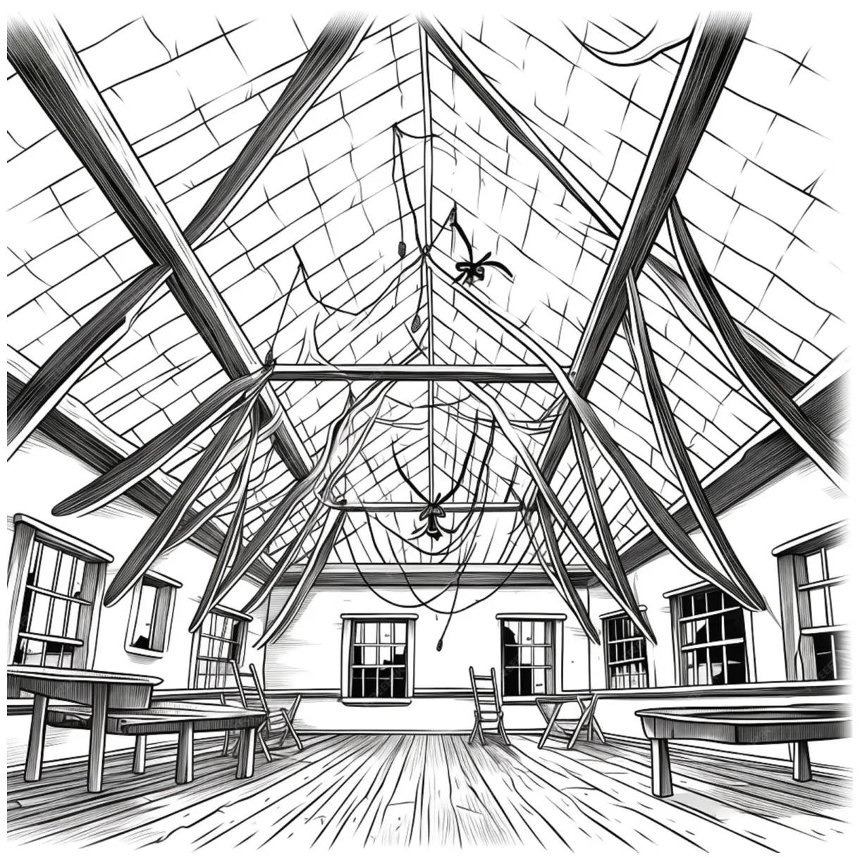 Premium ai fantasy coloring page