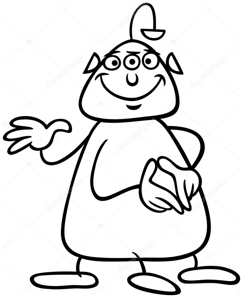 Fantasy character cartoon coloring page stock vector by printable coloring page