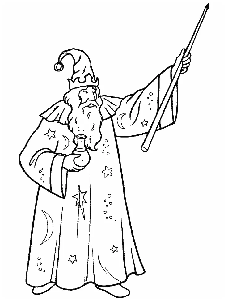 Wizard 11 fantasy coloring pages coloring page & book for kids
