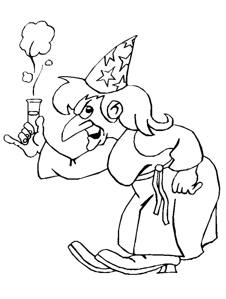 Free wizard coloring page, download free wizard coloring page png