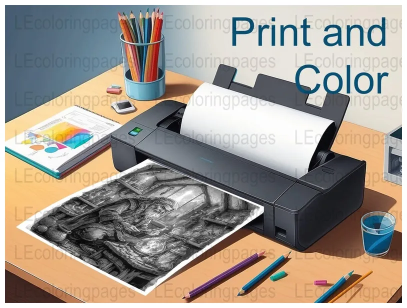 Printable grayscale adults coloring sheet