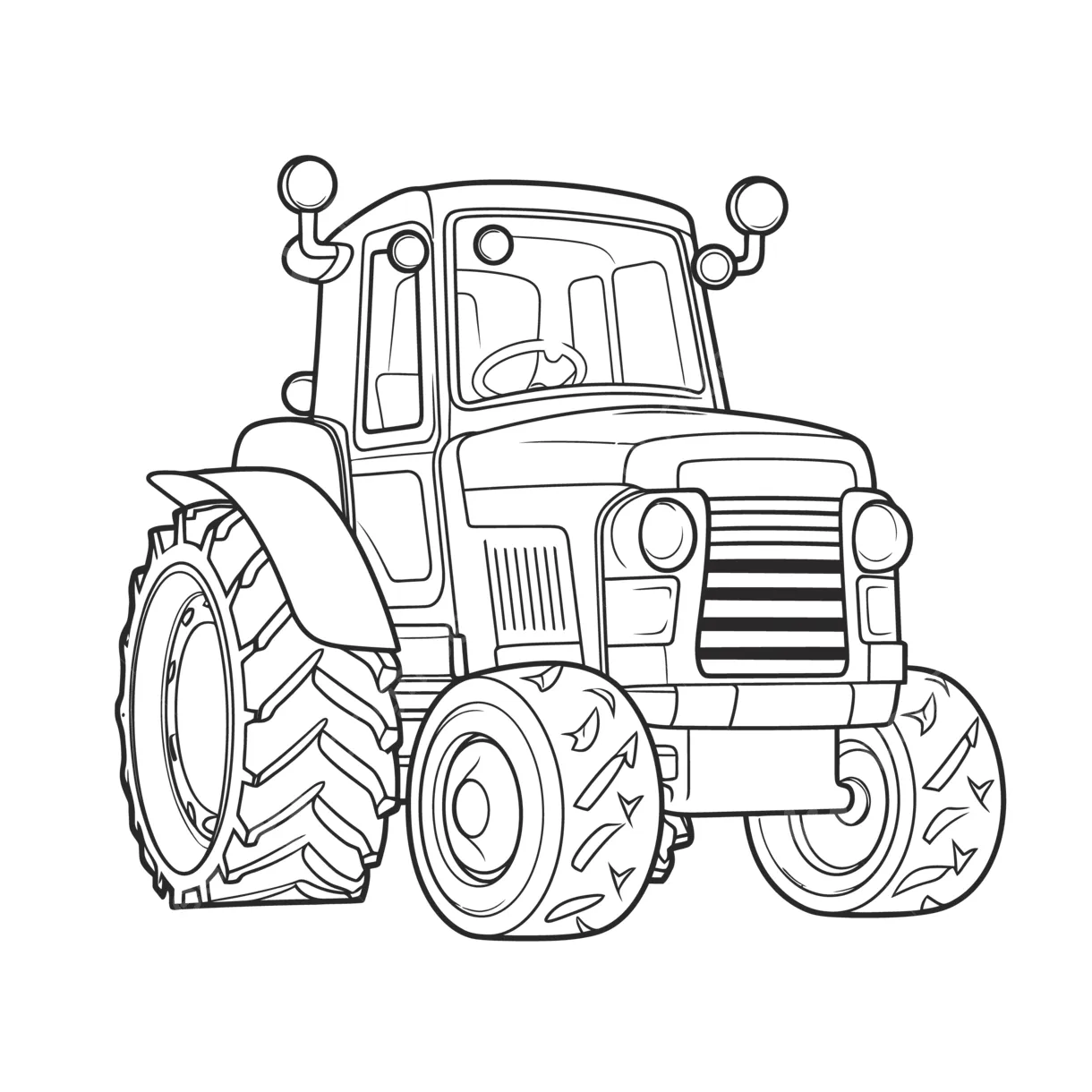 Coloring page farm tractor fresh free coloring pages for kids outline