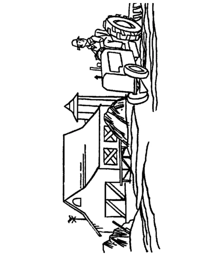 Free farm tractor coloring pages, download free farm tractor coloring