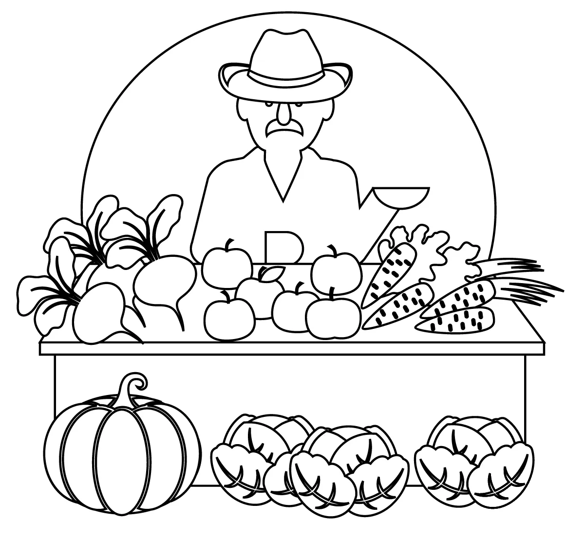 Farmers market coloring page colouringpages