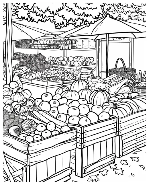 Vegetable coloring pages