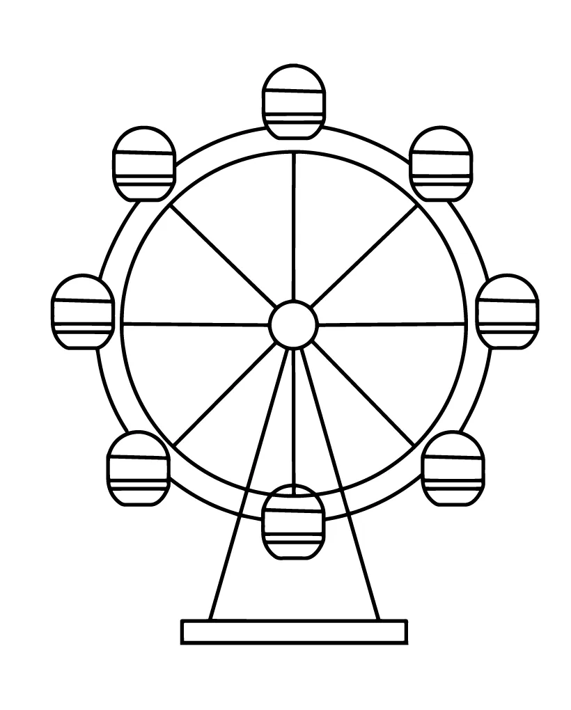 Ferris wheel marvel printable coloring page