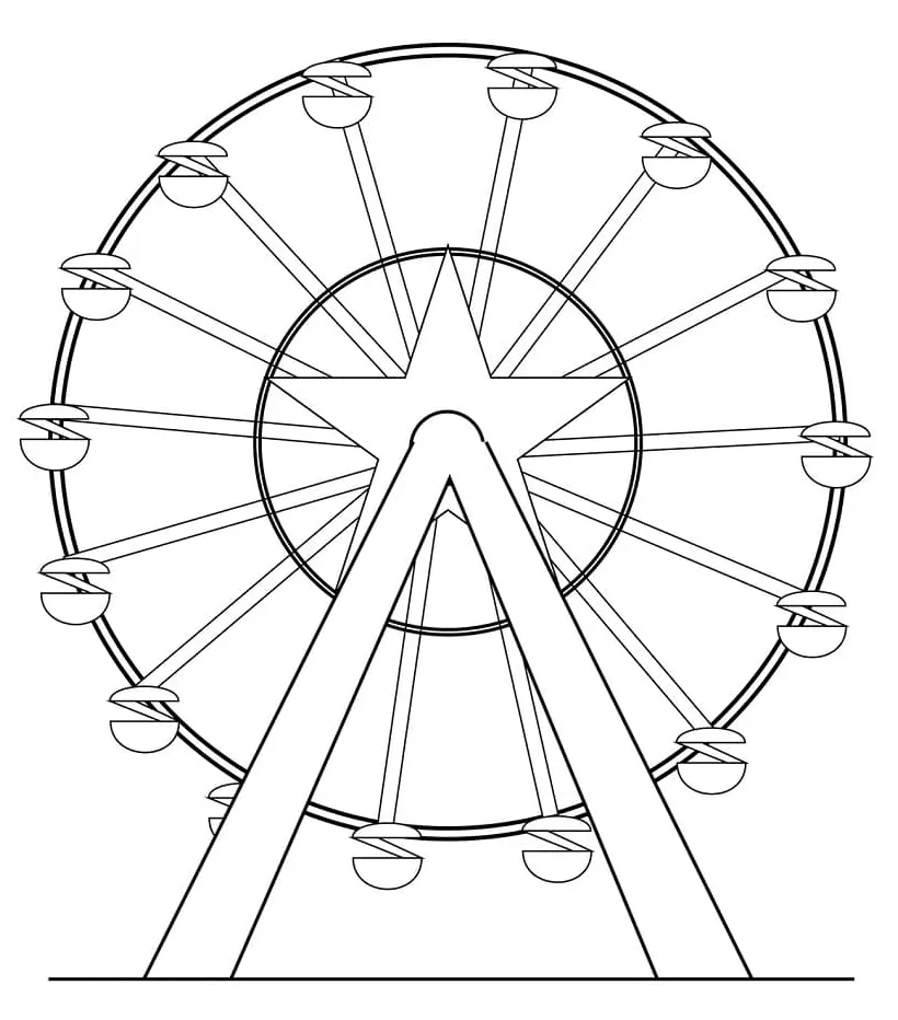 Ferris wheel 1 coloring page free printable coloring pages for kids