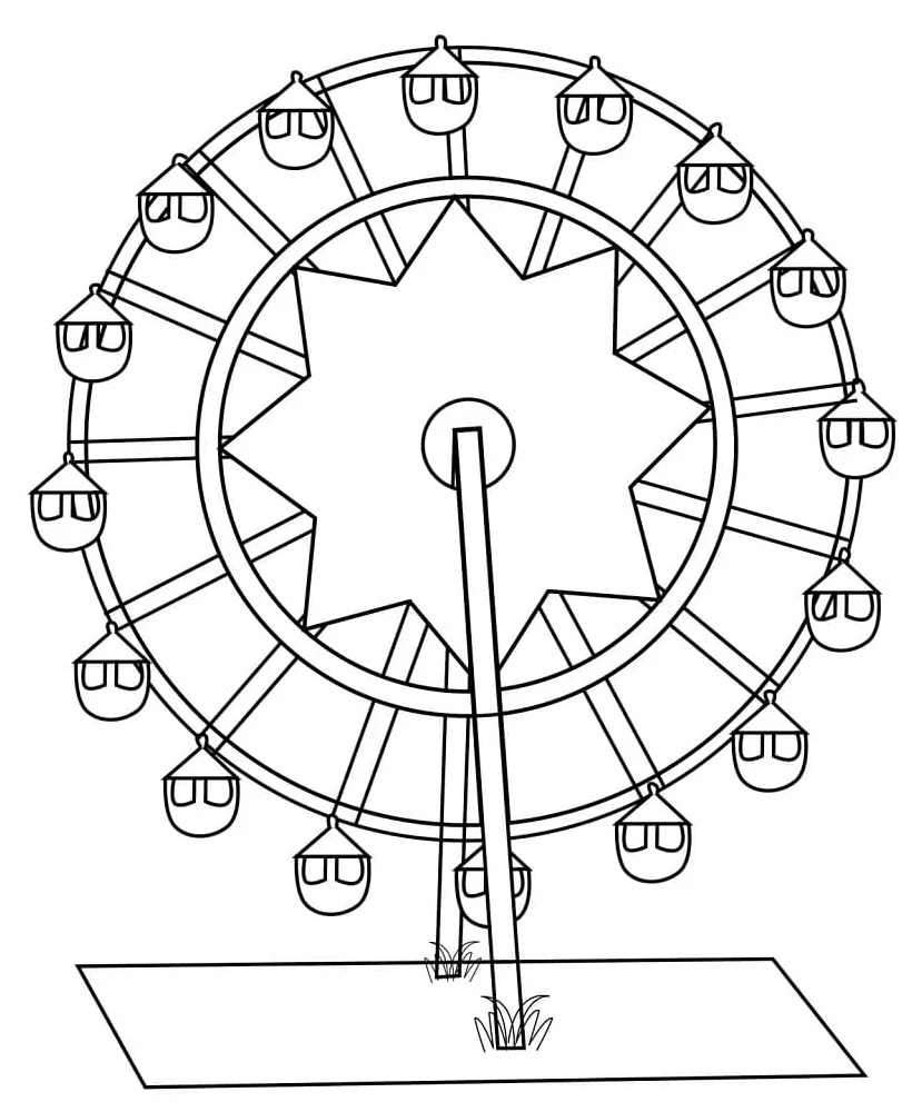 Ferris wheel 3 coloring page free printable coloring pages for kids