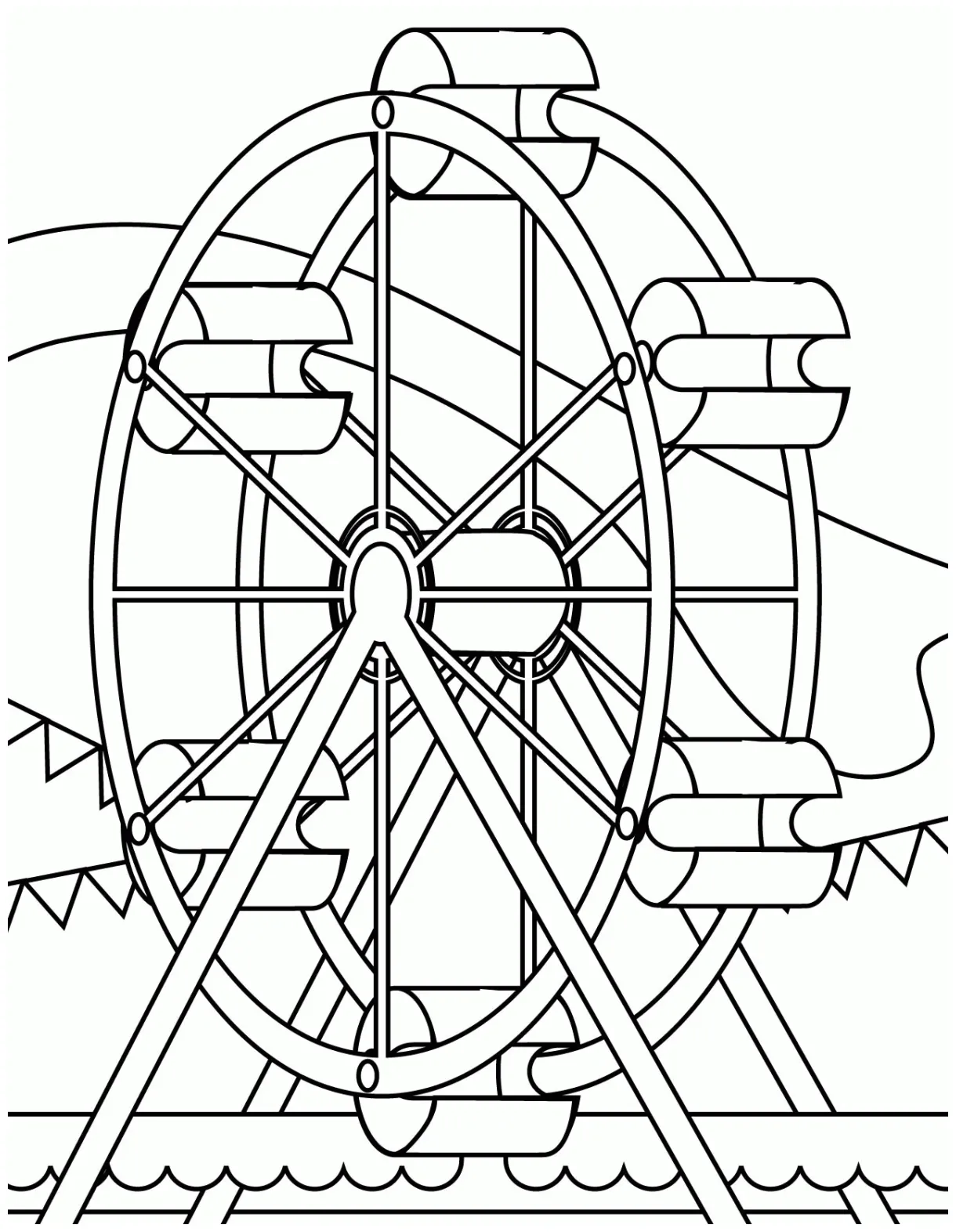 Ferris wheel coloring page coloring home