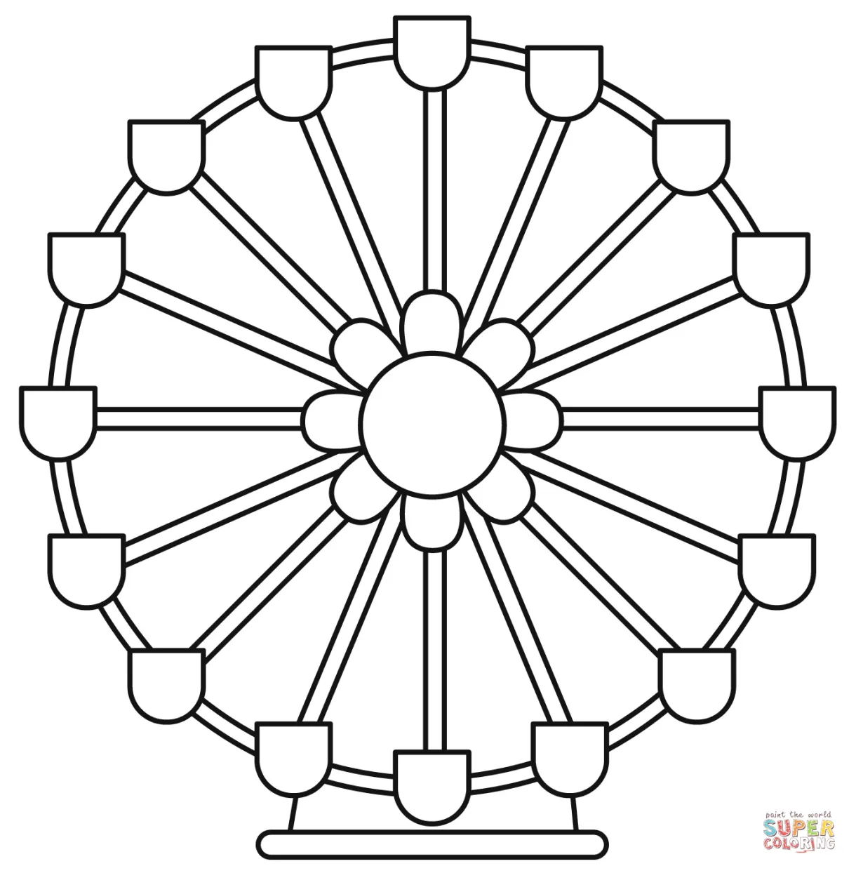 Ferris wheel coloring page free printable coloring pages