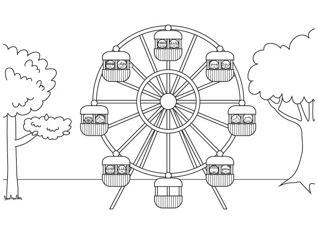 Free Ferris Wheel to Color