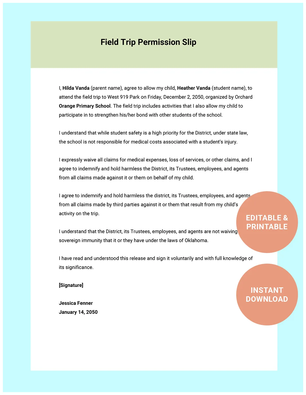 Template in word, google docs download