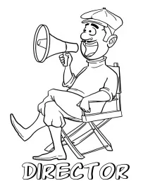 Filmmaker coloring page film director coloring sheet