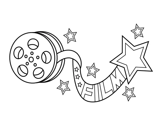 Printable Film Strip Coloring Page