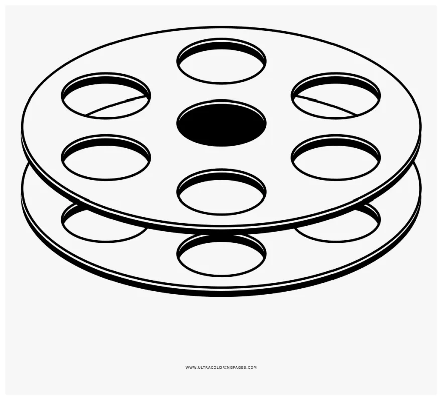 Movie reel coloring page coloring pages