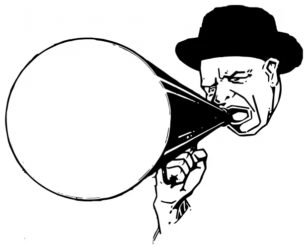 Vintage yelling man coloring page colouringpages
