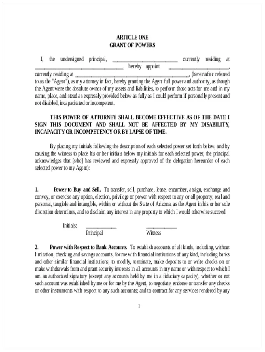 Printable Financial Power Of Attorney Form - Printable Form 2024