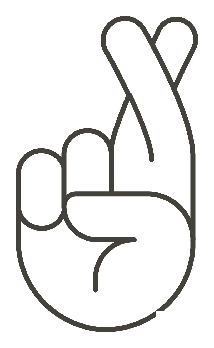 Crossed fingers coloring page colouringpages