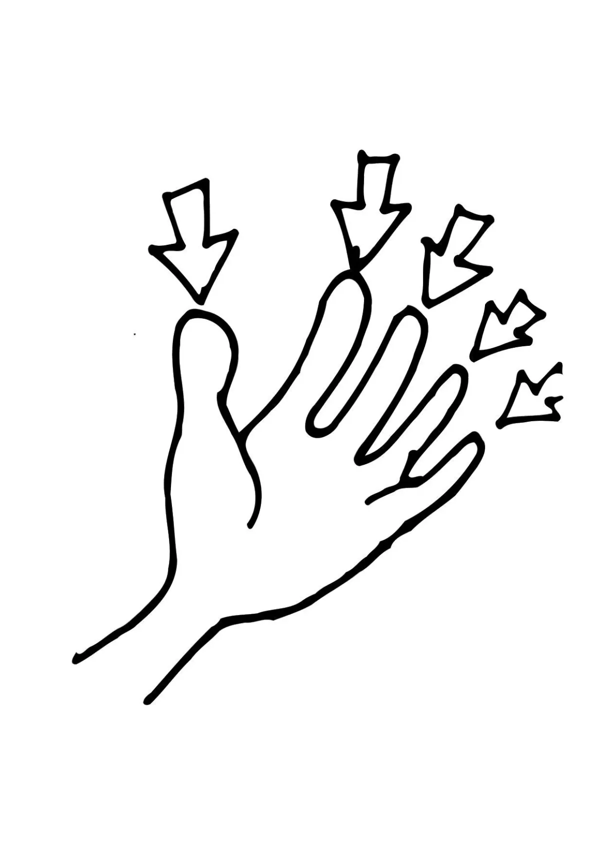 Coloring page fingers free printables img 11485