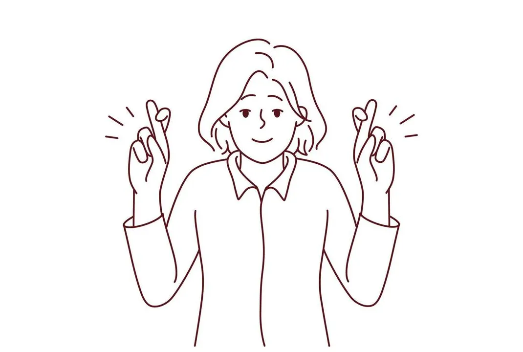 Fingers crossed vector art, icons, and graphics for