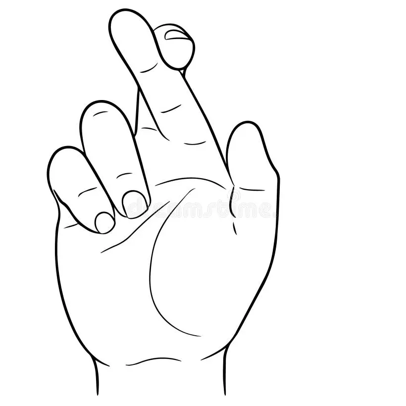 Crossed fingers vector illustration by crafteroks stock vector